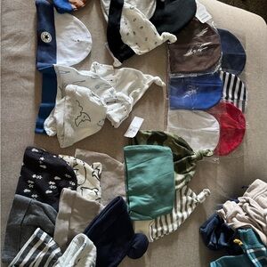Hat Bundle (25 hats) mostly 0-3, NWT